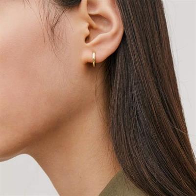 8 mm Cerrahi Çelik Halka Küpe Gold Renkli