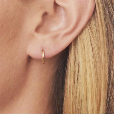 8 mm Cerrahi Çelik Halka Küpe Gold Renkli