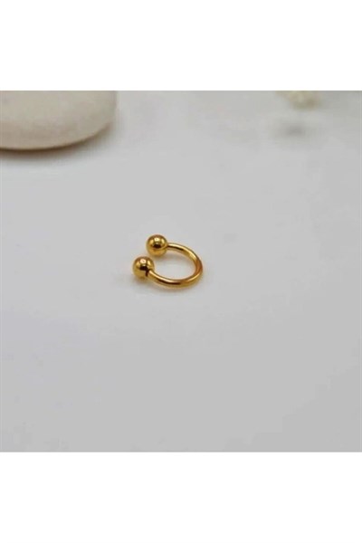 8 mm Düz Çelik Tragus Helix Piercing Rook Daith Gold Renk Ucu Toplu