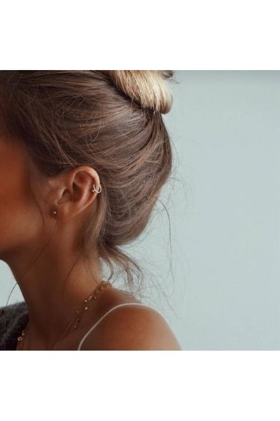 8 mm Gold Cerrahi Çelik Düz Halka Tragus Piercing Helix Kıkırdak Rook Daith Dudak Burun