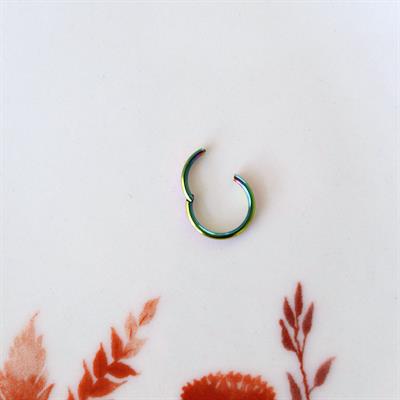 8 mm Hologram Cerrahi Çelik Düz Halka Tragus Piercing Helix Kıkırdak Rook Daith
