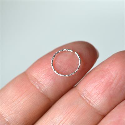 925 Ayar Gümüş Burgu Halka Hızma Burun Piercing 10 mm