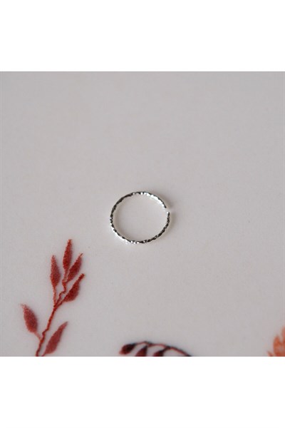 925 Ayar Gümüş Burgu Halka Hızma Burun Piercing 9 mm
