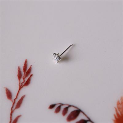 925 Ayar Gümüş Çiçek Hızma Burun Piercing