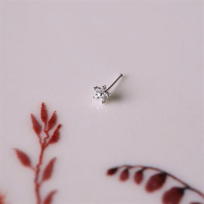 925 Ayar Gümüş Çiçek Hızma Burun Piercing