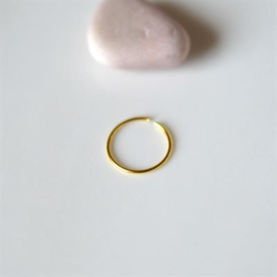 925 Ayar Gümüş Halka Hızma Burun Piercing 10 mm Gold