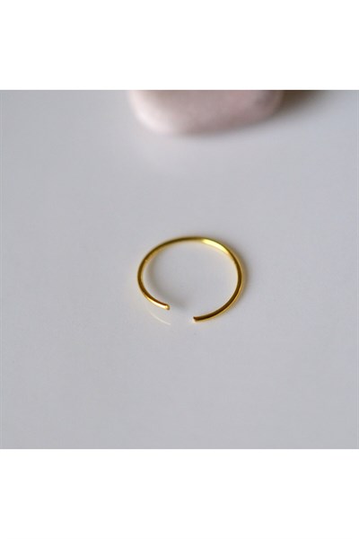 925 Ayar Gümüş Halka Hızma Burun Piercing 10 mm Gold