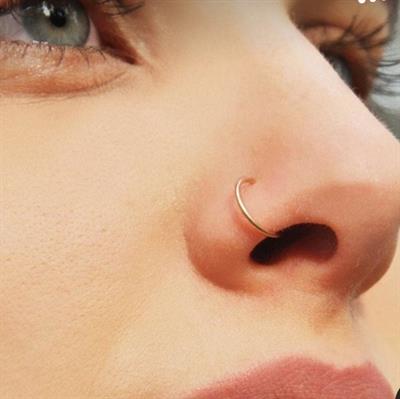 925 Ayar Gümüş Halka Hızma Burun Piercing 10 mm