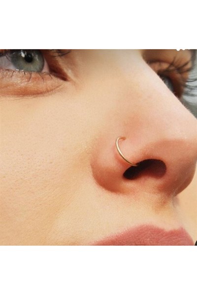 925 Ayar Gümüş Halka Hızma Burun Piercing 9 mm