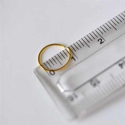925 Ayar Gümüş Halka Hızma Burun Piercing 10 mm Gold