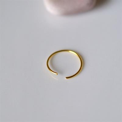 925 Ayar Gümüş Halka Hızma Burun Piercing 10 mm Gold