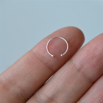 925 Ayar Gümüş Sıkıştırmalı Halka Hızma Delik Gerektirmeyen Hızma Fake Piercing