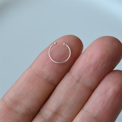 925 Ayar Gümüş Sıkıştırmalı Halka Hızma Delik Gerektirmeyen Hızma Fake Piercing