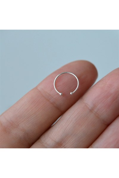 925 Ayar Gümüş Sıkıştırmalı Halka Hızma Delik Gerektirmeyen Hızma Fake Piercing