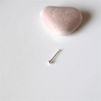 925 Ayar Gümüş Top Hızma Mini Top Burun Piercing