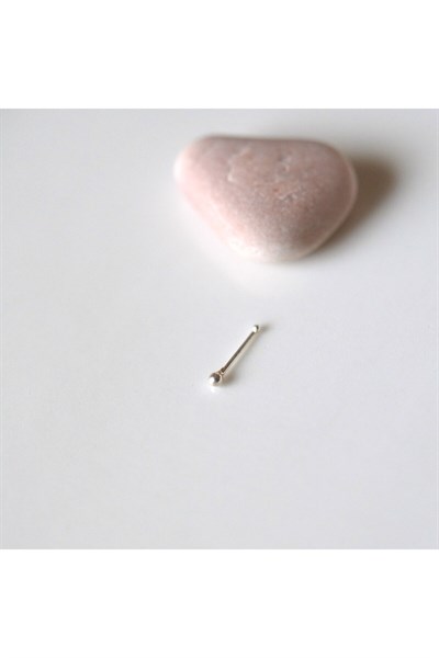 925 Ayar Gümüş Top Hızma Mini Top Burun Piercing