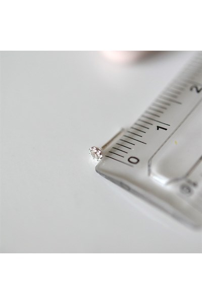 925 Ayar Tektaş Hızma Burun Piercing 2 Mm