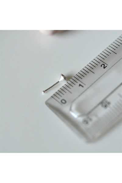 925 Ayar Tektaş Hızma Burun Piercing 3 mm