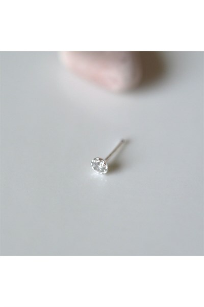 925 Ayar Tektaş Hızma Burun Piercing 3 mm