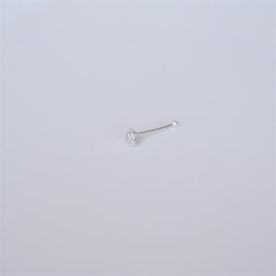 925 Ayar Tektaş Hızma Taşlı Burun Piercing 2 mm