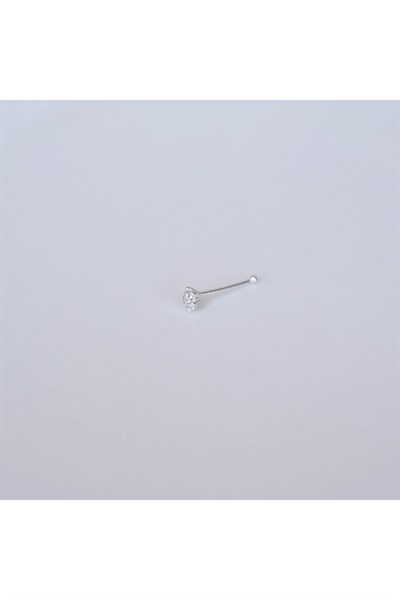 925 Ayar Tektaş Hızma Taşlı Burun Piercing 2 mm