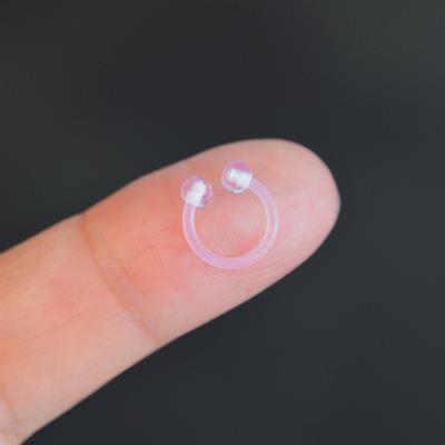 Alerji Yapmayan Bioplast Esnek Piercing Silikon Piercing Tragus Helix Kıkırdak