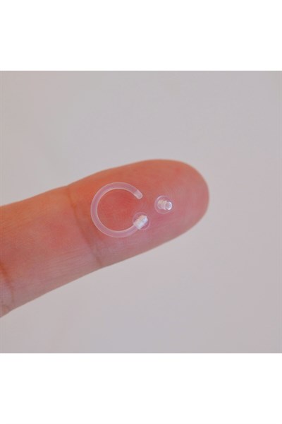 Alerji Yapmayan Bioplast Esnek Piercing Silikon Piercing Tragus Helix Kıkırdak