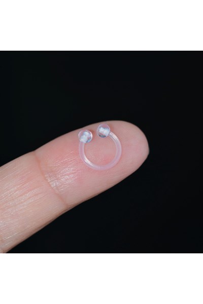 Alerji Yapmayan Bioplast Esnek Piercing Silikon Piercing Tragus Helix Kıkırdak