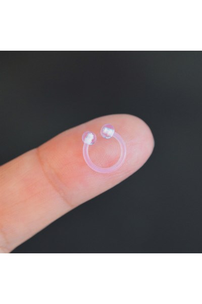 Alerji Yapmayan Bioplast Esnek Piercing Silikon Piercing Tragus Helix Kıkırdak