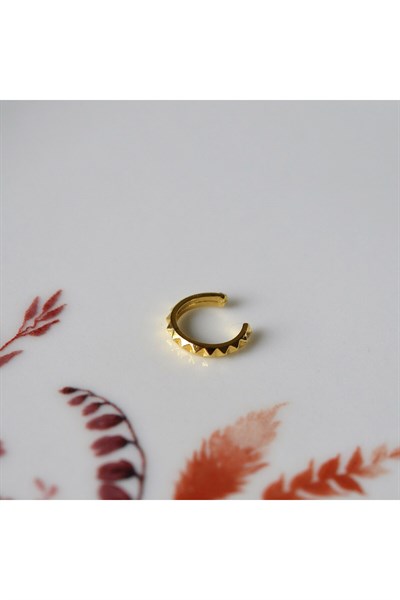 Altın Kaplama Gold İnce Earcuff Sıkıştırma Kıkırdak
