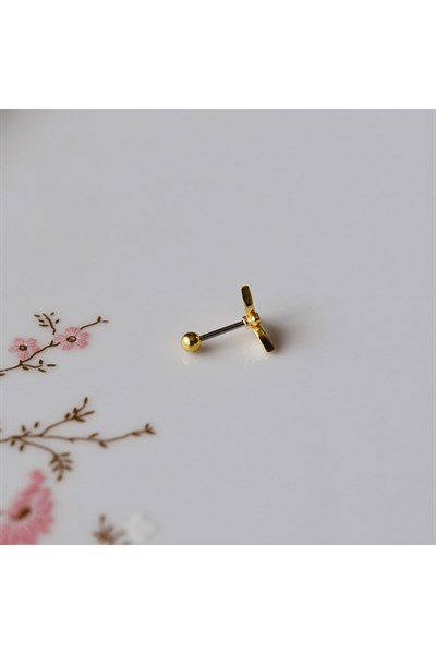 Anka Kuşu Helix Piercing Kıkırdak Cerrahi Çelik Gold Renk