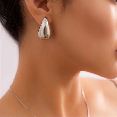 Bombeli Bottega Küpe Damla Model Küpe Silver Renk
