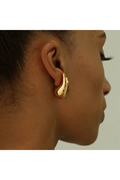 Bombeli Bottega Küpe Damla Model Küpe Gold Renk