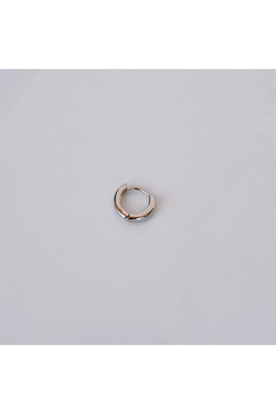 Çelik Düz Halka Tragus Helix Kıkırdak Lobe Piercing Silver Renk