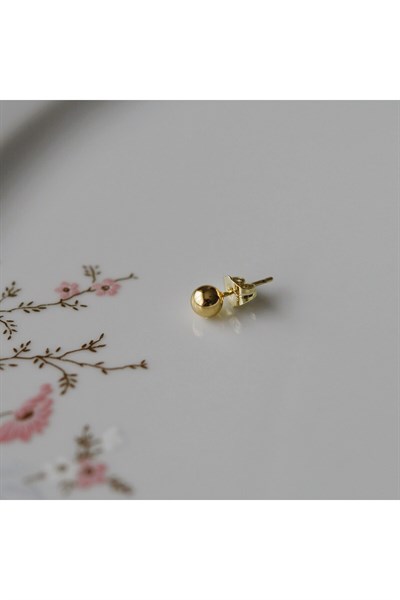 Çelik Gold Top Küpe 5 mm Tek Adet
