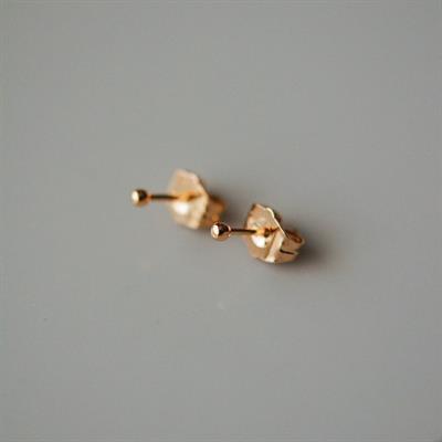 Çelik Rose Gold Top Küpe 2 mm Çift
