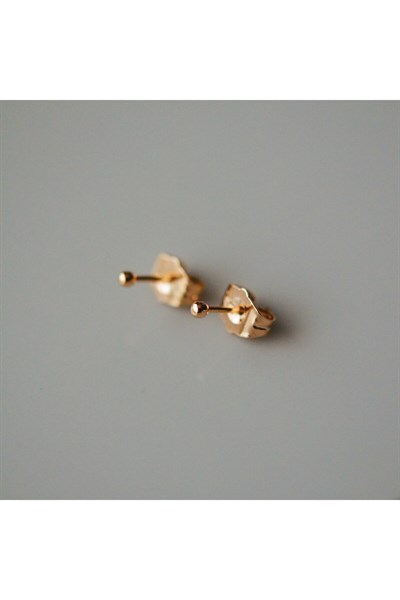Çelik Rose Gold Top Küpe 2 mm Çift