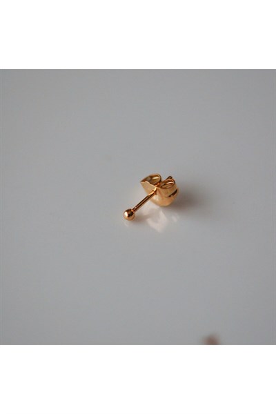 Çelik Rose Gold Top Küpe 2 mm Tek Adet