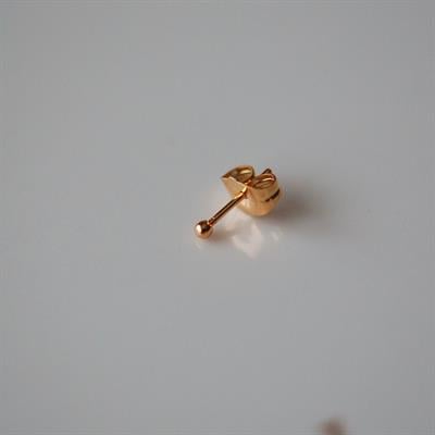 Çelik Rose Gold Top Küpe 2 mm Tek Adet