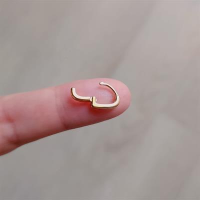 Çelik Üçgen Model Tragus Piercing Kalp Model Piercing Helix Kıkırdak