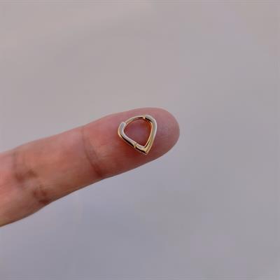 Çelik Üçgen Model Tragus Piercing Kalp Model Piercing Helix Kıkırdak
