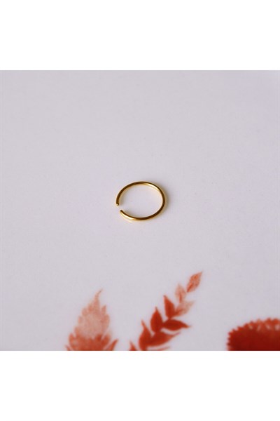 Cerrahi Çelik 10 mm Gold Renk Çelik Halka Burun Pİercing Halka Hızma