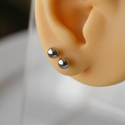 Cerrahi Çelik 5 mm Top Küpe Gümüş Renk
