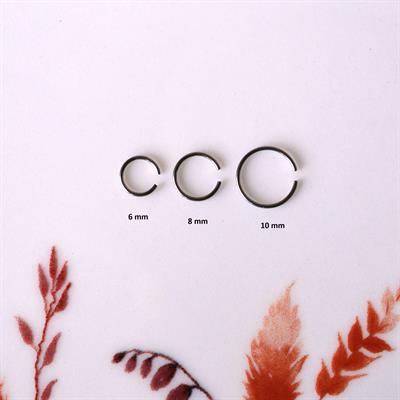Cerrahi Çelik 6 mm Silver Renk Çelik Halka Burun Pİercing Halka Hızma