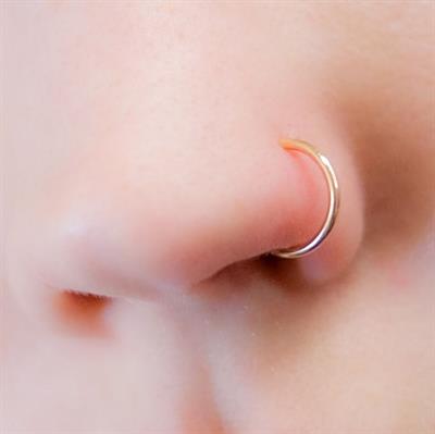 Cerrahi Çelik 8 mm Gold Renk Çelik Halka Burun Pİercing Halka Hızma