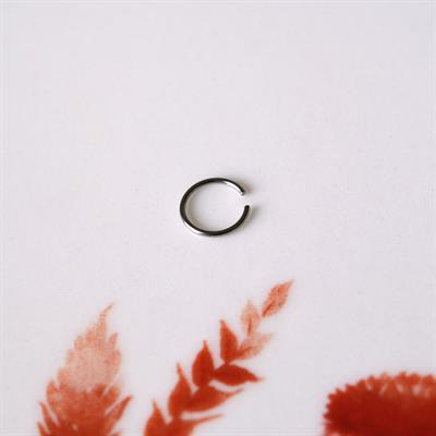 Cerrahi Çelik 8 mm Silver Renk Çelik Halka Burun Pİercing Halka Hızma