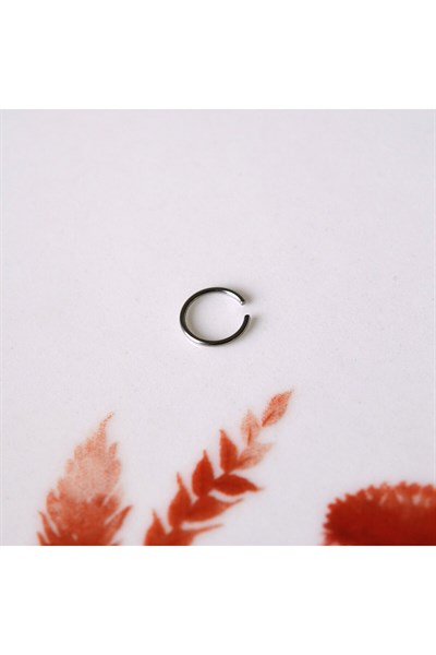 Cerrahi Çelik 8 Mm Silver Renk Çelik Halka Burun Piercing Halka Hızma