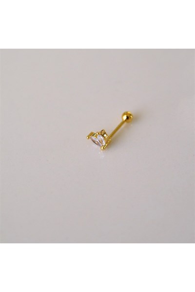 Cerrahi Çelik Çiçek Tragus Piercing Helix Kıkırdak Anti Helix Gold Renk