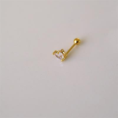 Cerrahi Çelik Çiçek Tragus Piercing Helix Kıkırdak Anti Helix Gold Renk