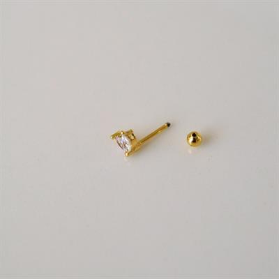 Cerrahi Çelik Çiçek Tragus Piercing Helix Kıkırdak Anti Helix Gold Renk